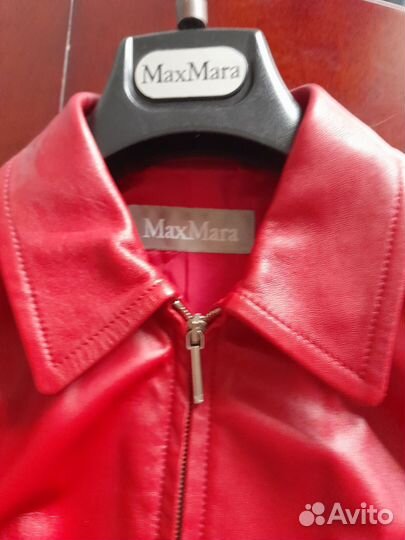 Кожаная куртка max mara бу