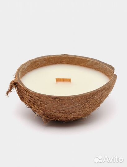 Свеча в кокосовой скорлупе Парафиновая