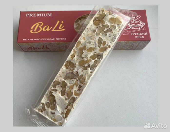 Батончик из нуги с грецким орехом