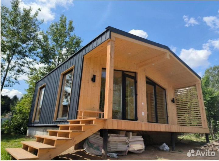 Каркасный дачный дом с доставкой 75 м кв, арт. ас-3452