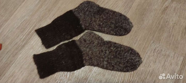 Носки ручной вязки шерстяные
