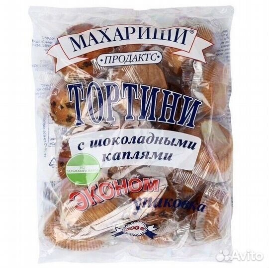 Кексы Махариши Тортини с Шоколадными каплями 500г