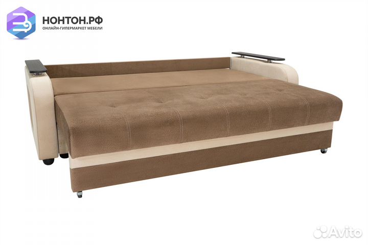 Диван еврокнижка Севилья светло-коричневый