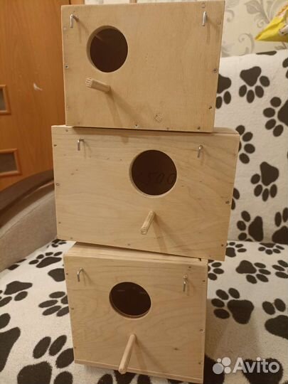 Домик и полки для попугаев и грызунов