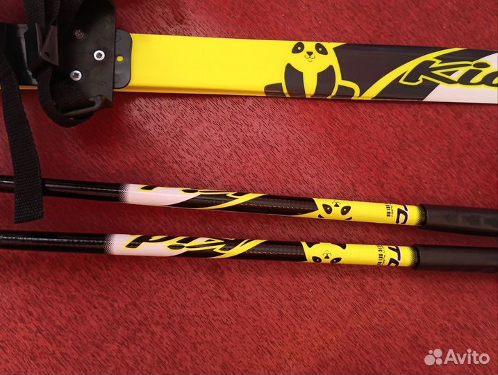 Лыжи с палками дет. и палки синие дет80 см