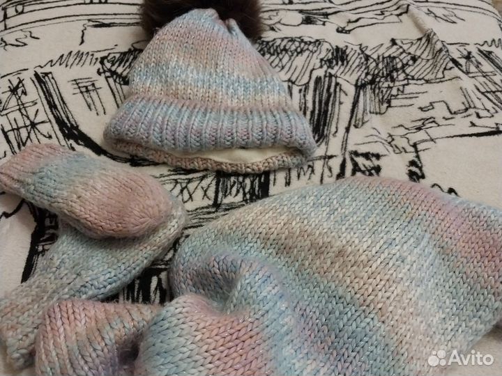 Шапка и снуд для девочки 48 50