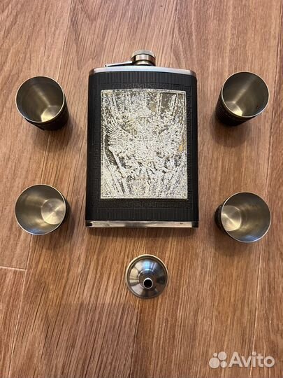 Набор подарочный мужской фляжка, 4 стопки, воронка