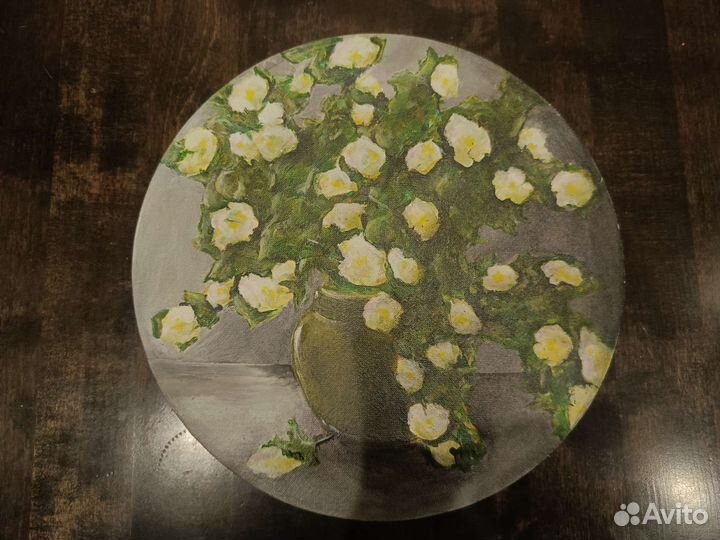 Картина цветов акрилом на холсте