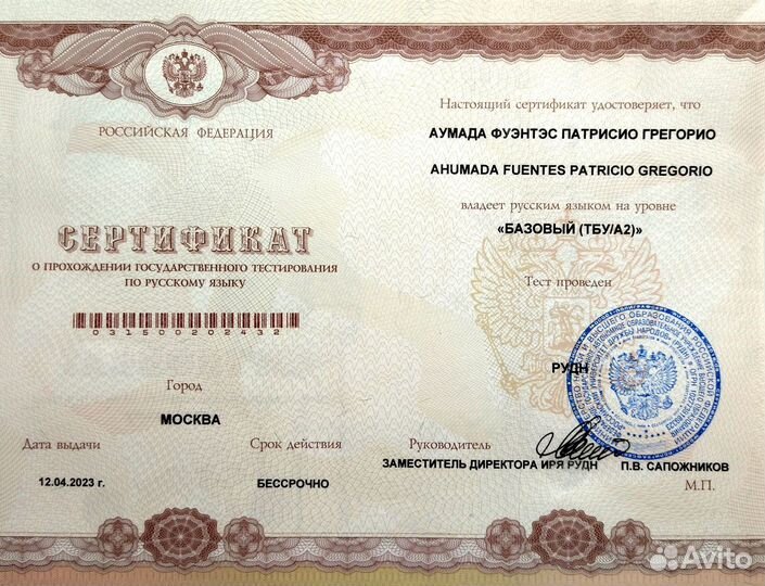 Полиглот Репетитор Hоситель по испанскому языку