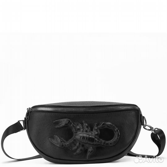 Сумка поясная с скорпионом кожаная (0114.45) dagon