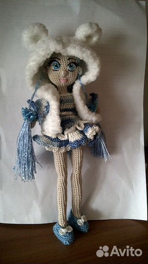 Вязаная Кукла Амигуруми -Блу