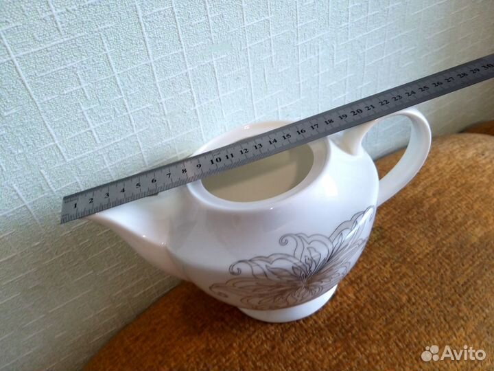 Большой заварочный чайник 1 Л китайский фарфор