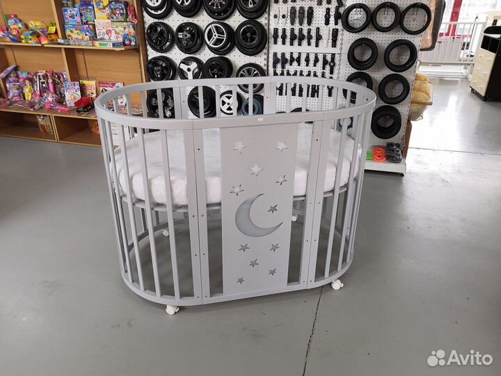 Детская кроватка 8 в 1 02 LUX Луна 127х75