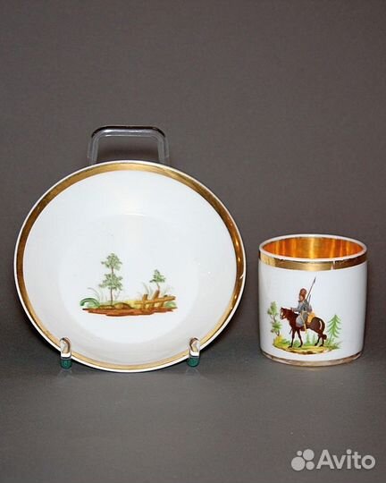 Чашка с блюдцем, фарфор, Россия 2 шт