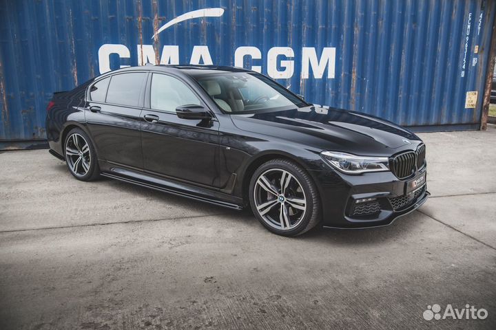 Сплиттеры лезвия порогов BMW 7 G11 M-Pack