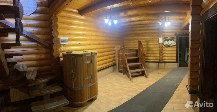 Баня на дровах с бассейном