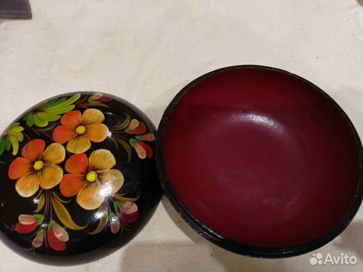 Шкатулка винтажная, для украшений Жостово