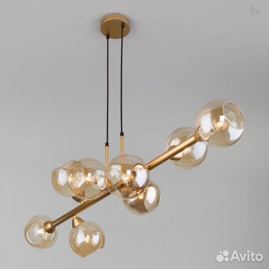 Подвесная люстра Eurosvet Roger 70113/8 янтарный