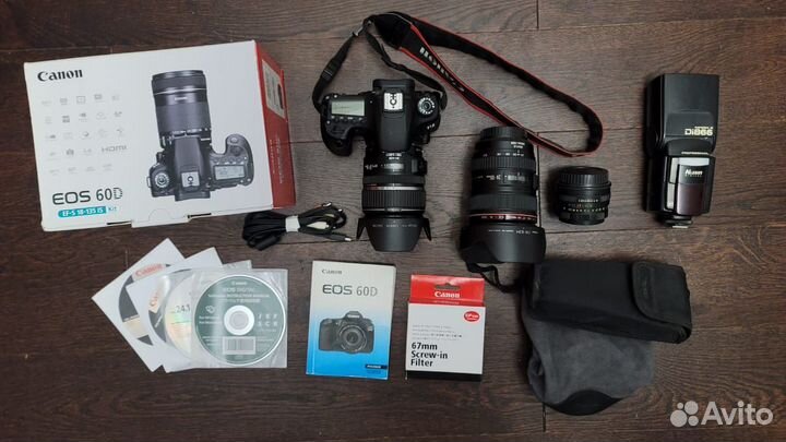 Зеркальная камера Canon 60d + 17-85мм + 24-105мм