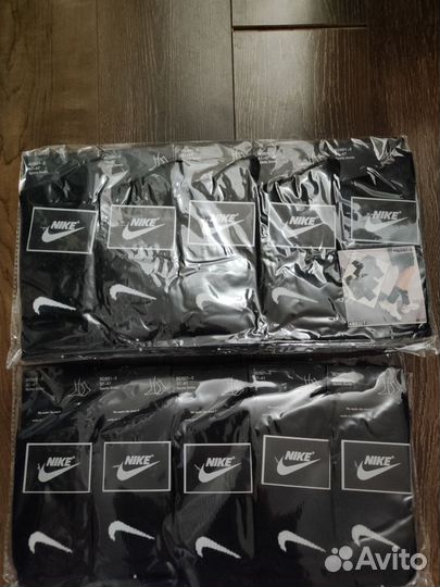 Носки nike высокие чёрные 40 пар