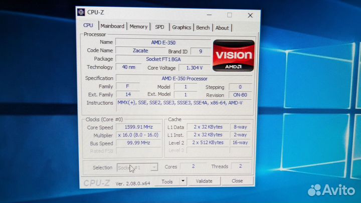 Системный блок мини-пк AMD 2 ядра, 4 гига, SSD 128
