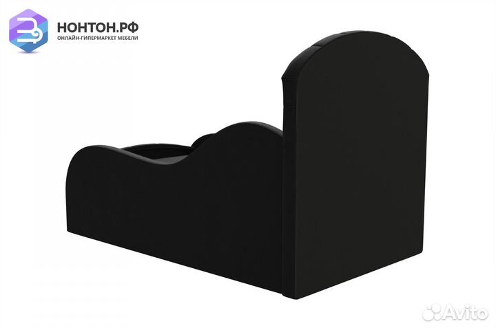 Детская кровать Майя Люкс микровельвет черный