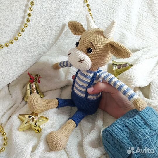 Бычок Вязаная игрушка мягкая своими руками