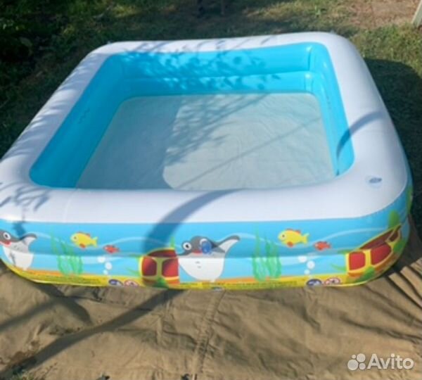 Детский надувной бассейн с навесом