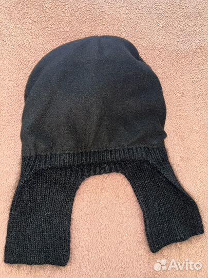 Шапка ушанка женская зимняя вязанная