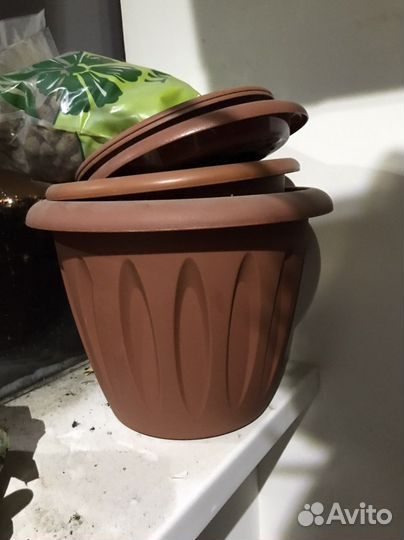 Горшки для цветы большие пластик
