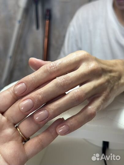Наращивание и покрытие на своих,маникюр, педикюр