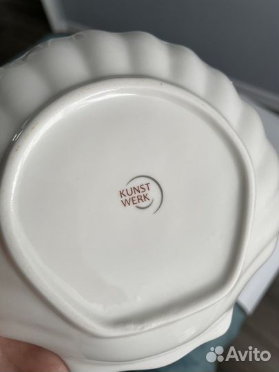 Блюдо, блюдце, салатник ракушка фарфор