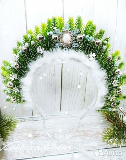 Ободок новогодний ёлочка