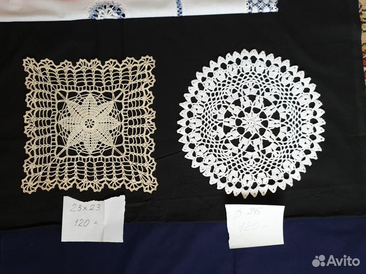 Салфетки винтажные вязаные крючком