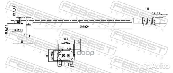 Датчик ABS задний левый 16606003 Febest