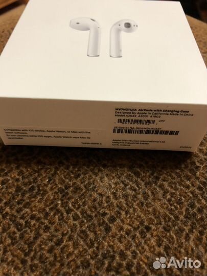 Коробка от Беспроводных наушников apple airpods