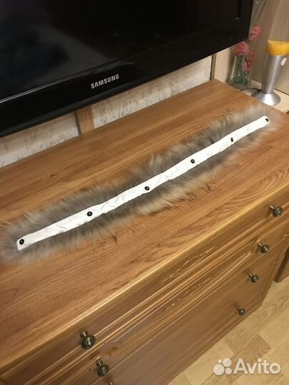 Воротник енот новый