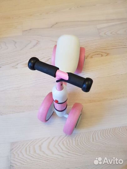 Беговел ecobalance четырехколесный розовый