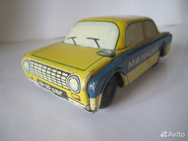 Игрушечная машинка Милиция гаи. Сделано в СССР