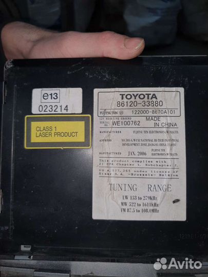 Штатная магнитола на toyota camry 40