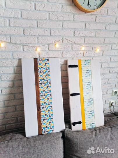 Панно, вешалка настенная, крючки для одежды, декор