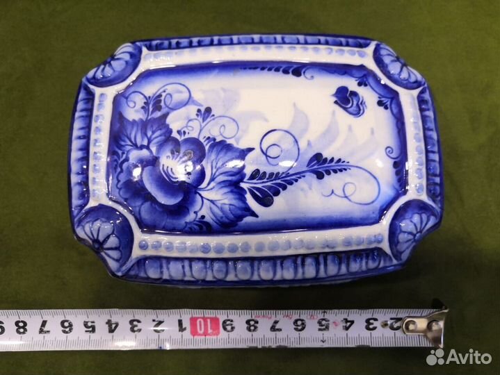 Шкатулка керамическая гжель