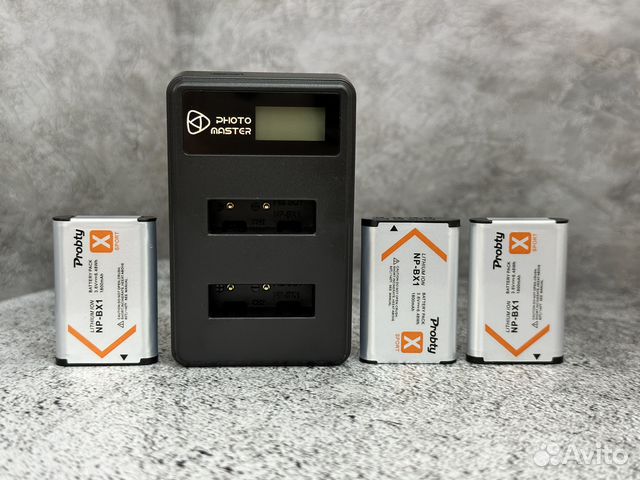 Аккумулятор + зарядка для Sony X3000 Probty (4шт)