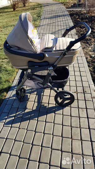 Детская коляска 3 в 1 из эко кожи CAM premium
