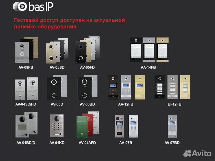 AU-04LA white bas-ip видеодомофон