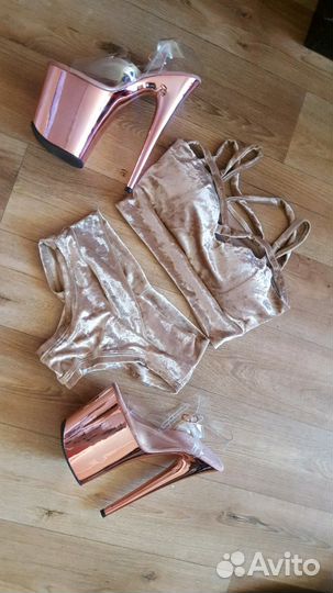 Комплект топ и шорты для пол дэнс pole dance