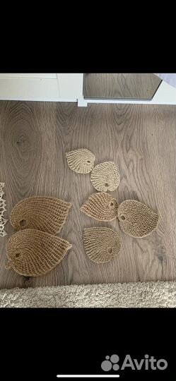 Салфетка вязаная коючком винтажная 40 см