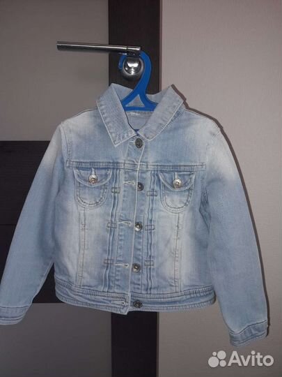 Джинсовая куртка для девочки 110р