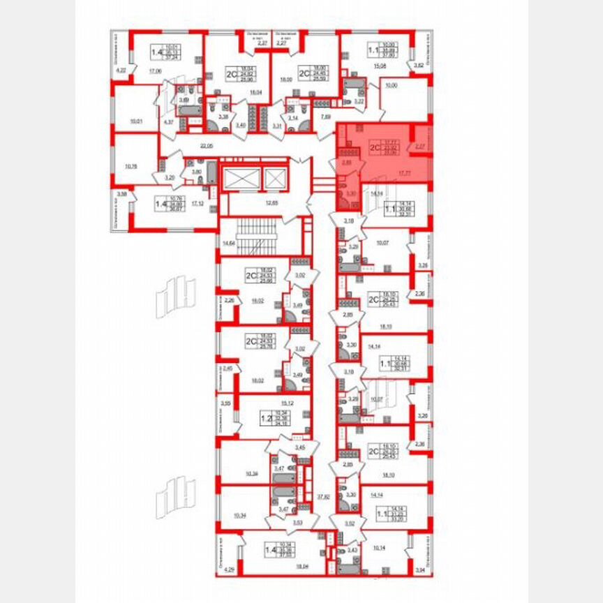 Квартира-студия, 23,9 м², 11/12 эт.