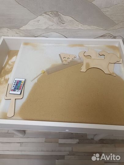 Стол для рисования песком с подсветкой и крышкой